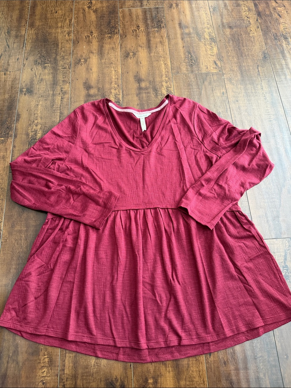 Matilda Jane Deep Berry V-Neck Babydoll Tunic